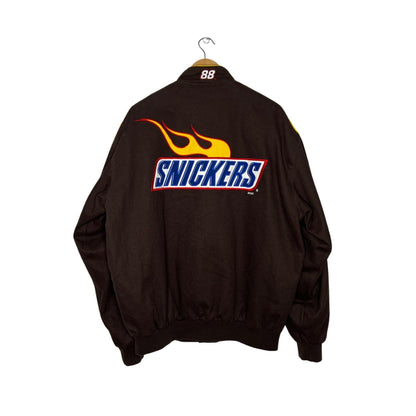 Classic Snickers racing jacket design, showing the embroidered chest badge and ribbed collar. A head-turning jacket for race weekends and fan gatherings.