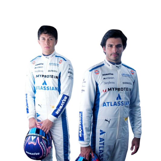 Alexander Albon & Carloz Sainz F1 Race Replica Williams Grand Prix Suit Left View