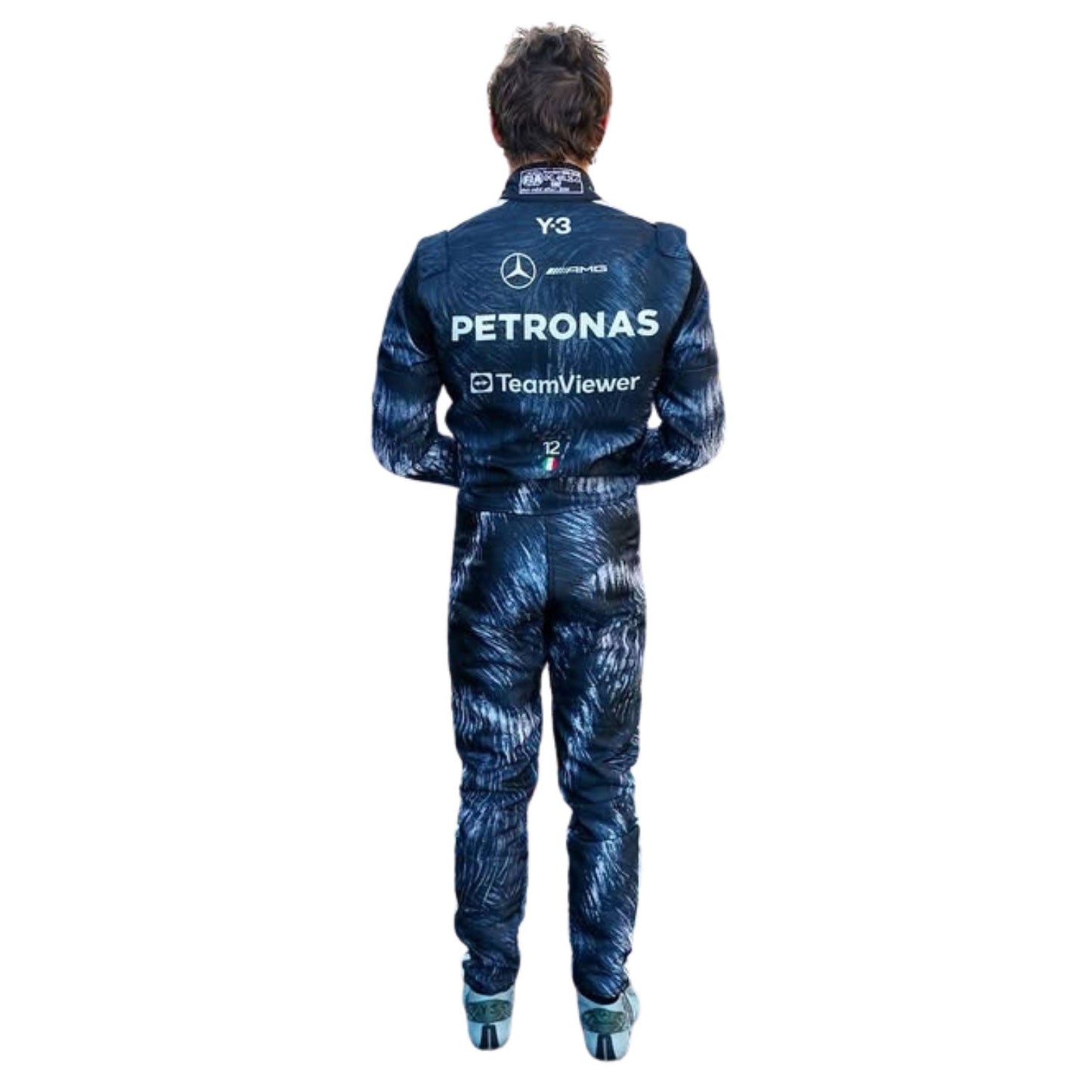 Andrea Kimi Antonelli F1 Race Replica Mercedes Japanese GP Motorsport Suit Detail View