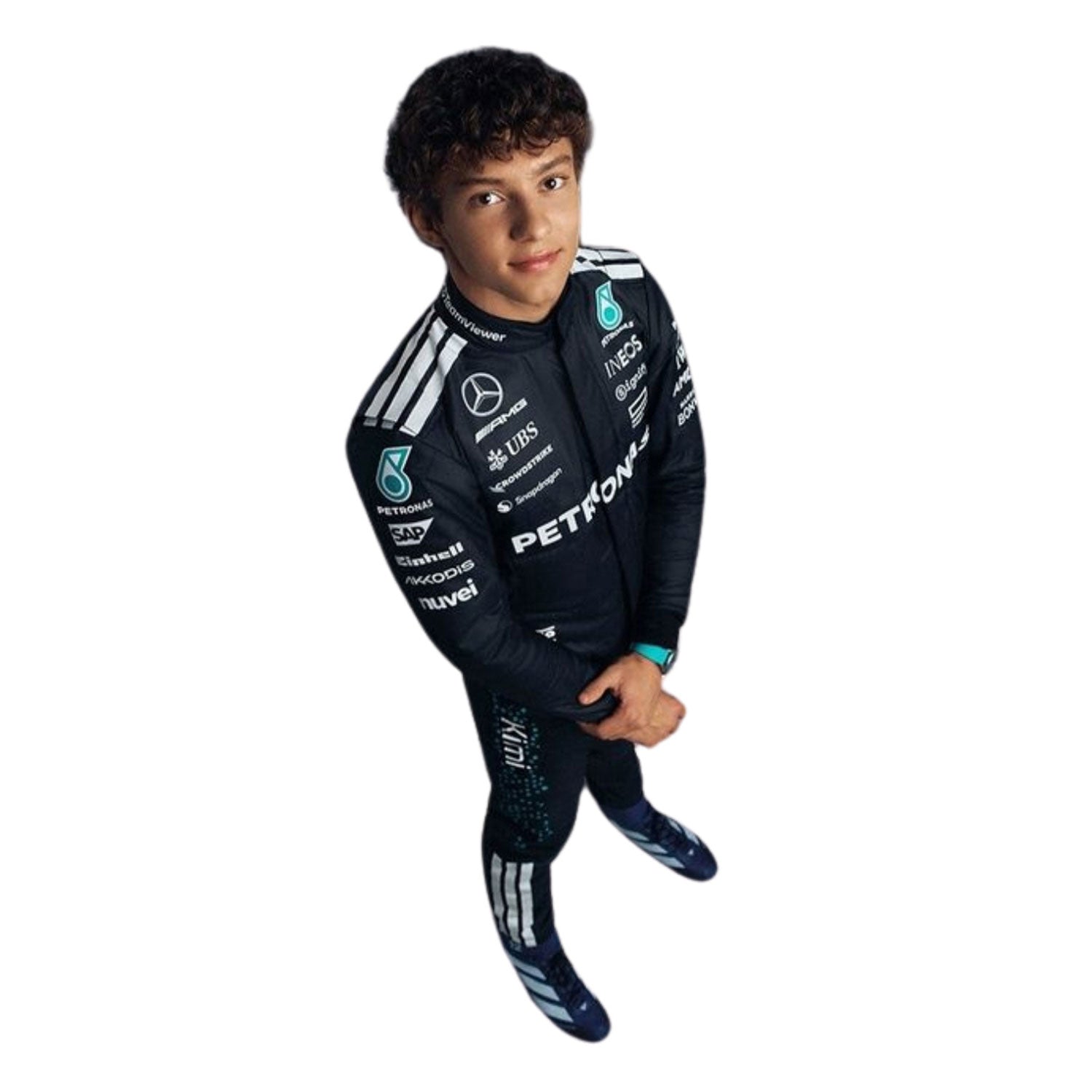 Andrea Kimi Antonelli F1 Race Replica Mercedes Grand Prix Suit Action Shot