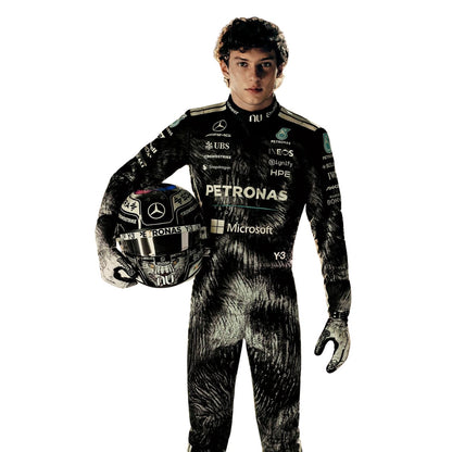 Andrea Kimi Antonelli F1 Race Replica Mercedes Japanese GP Grand Prix Suit Action Shot