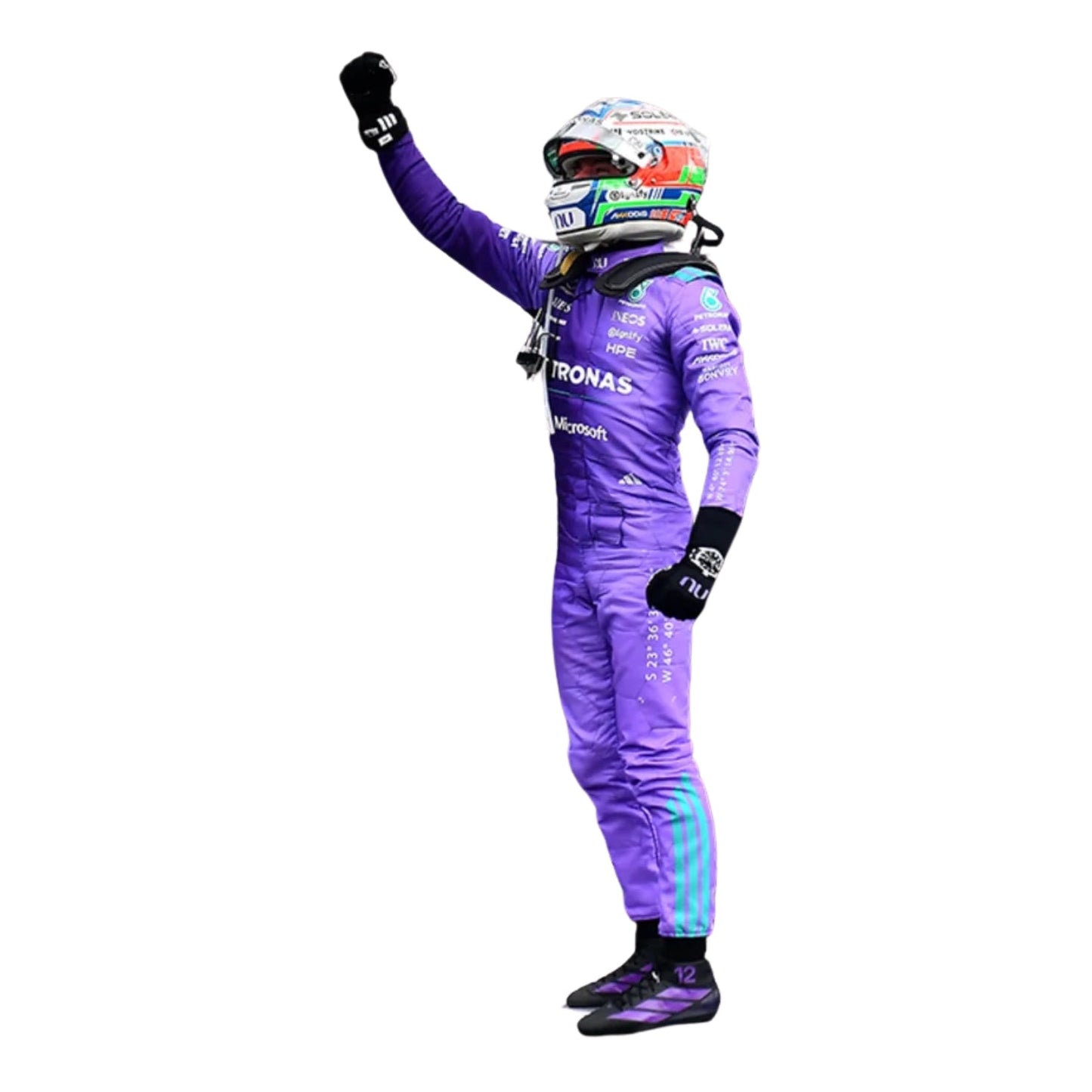 Andrea Kimi Antonelli F1 Race Mercedes Miami GP Motorsport Suit Side View