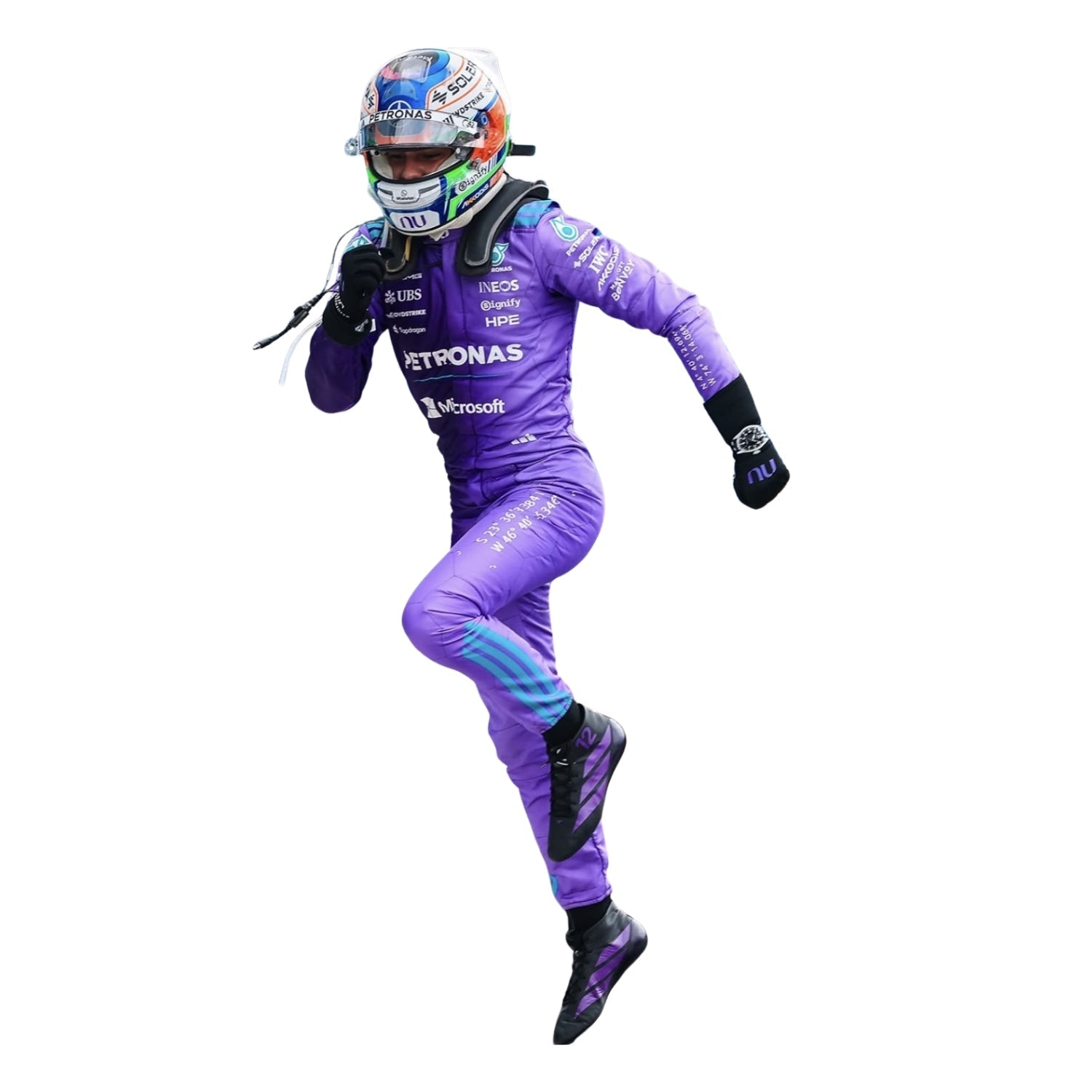 Andrea Kimi Antonelli F1 Race Mercedes Miami GP Grand Prix Suit Detail View