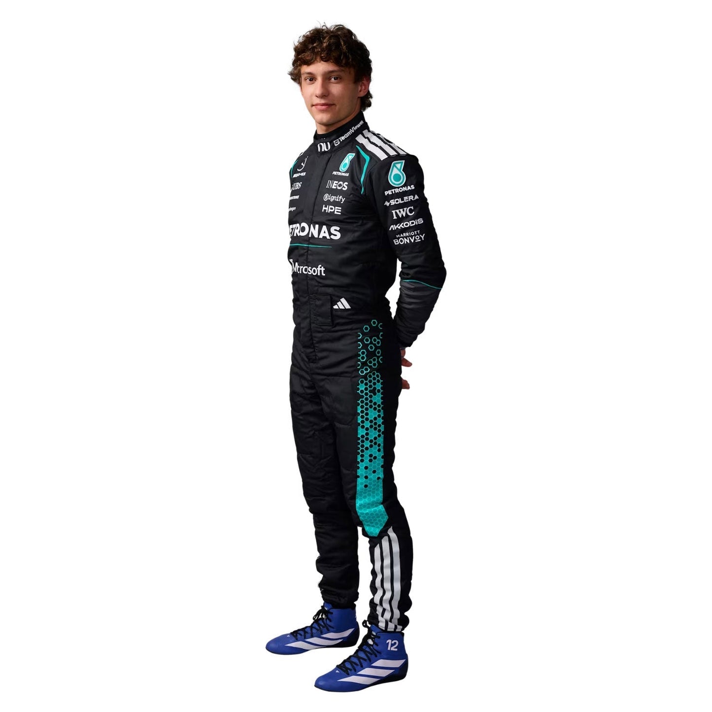 Andrea Kimi Antonelli F1 Race Replica Mercedes Motorsport Suit Close-Up View