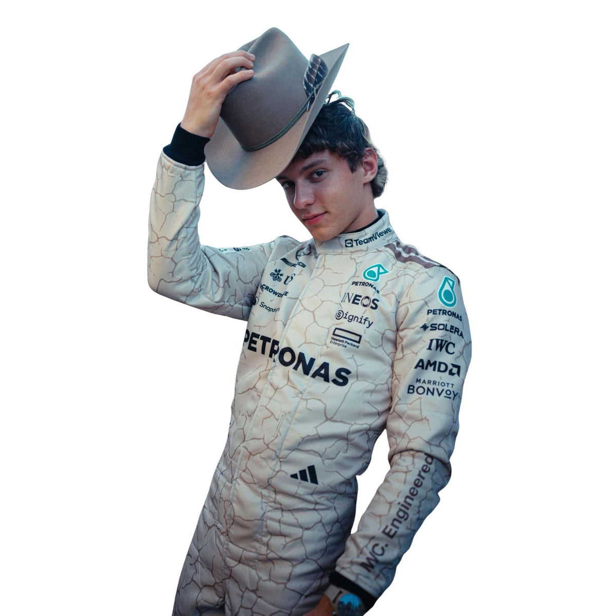 Andrea Kimi Antonelli F1 Race Replica Mercedes USA Austin GP Grand Prix Suit Close View