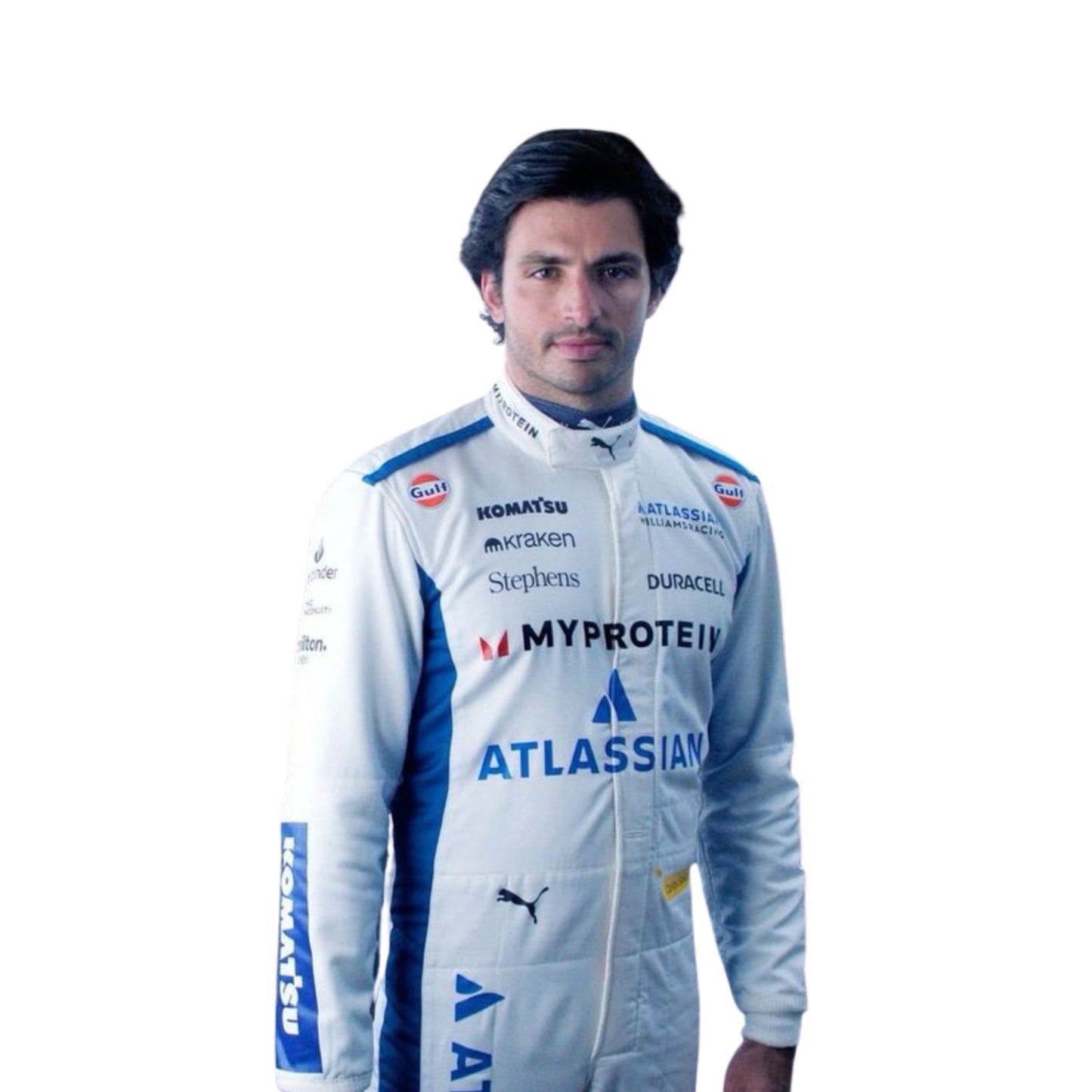 Carlos Sainz F1 Race Replica Williams Motorsport Suit Detail View