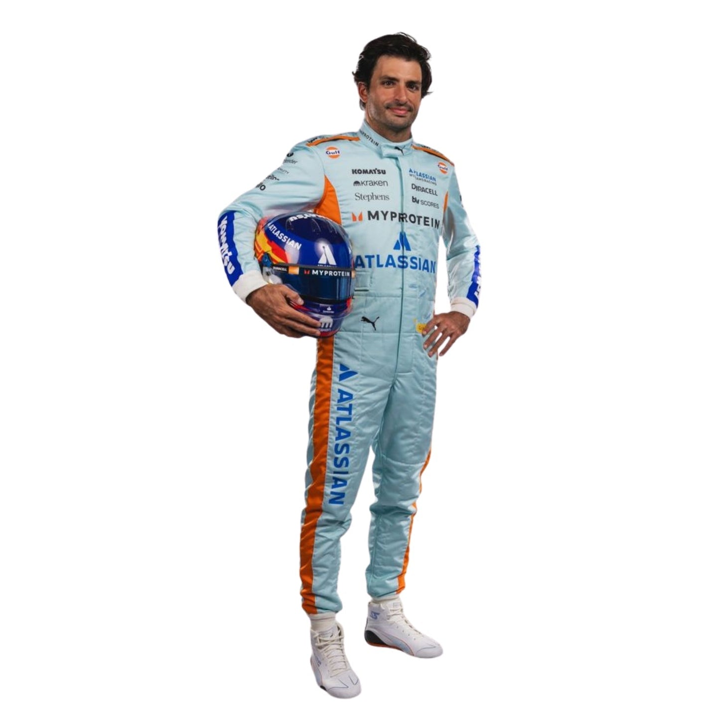 Carlos Sainz F1 Race Replica Williams Sao Paul GP Grand Prix Suit Front View