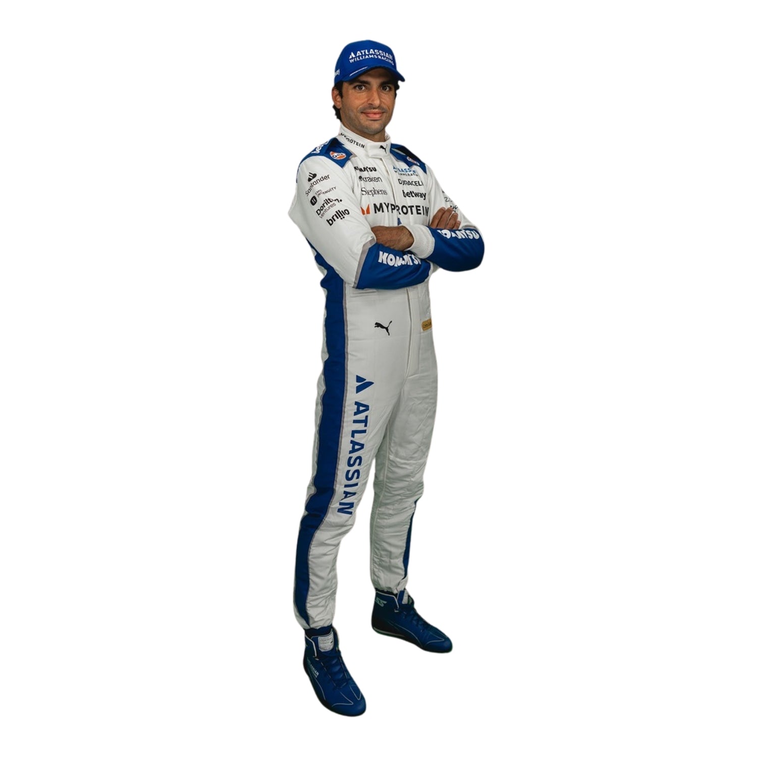 Carlos Sainz F1 Race Williams United States GP Motorsport Suit Front View