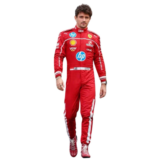Charles Leclerc F1 Race Replica Ferrari Grand Prix Suit Front View