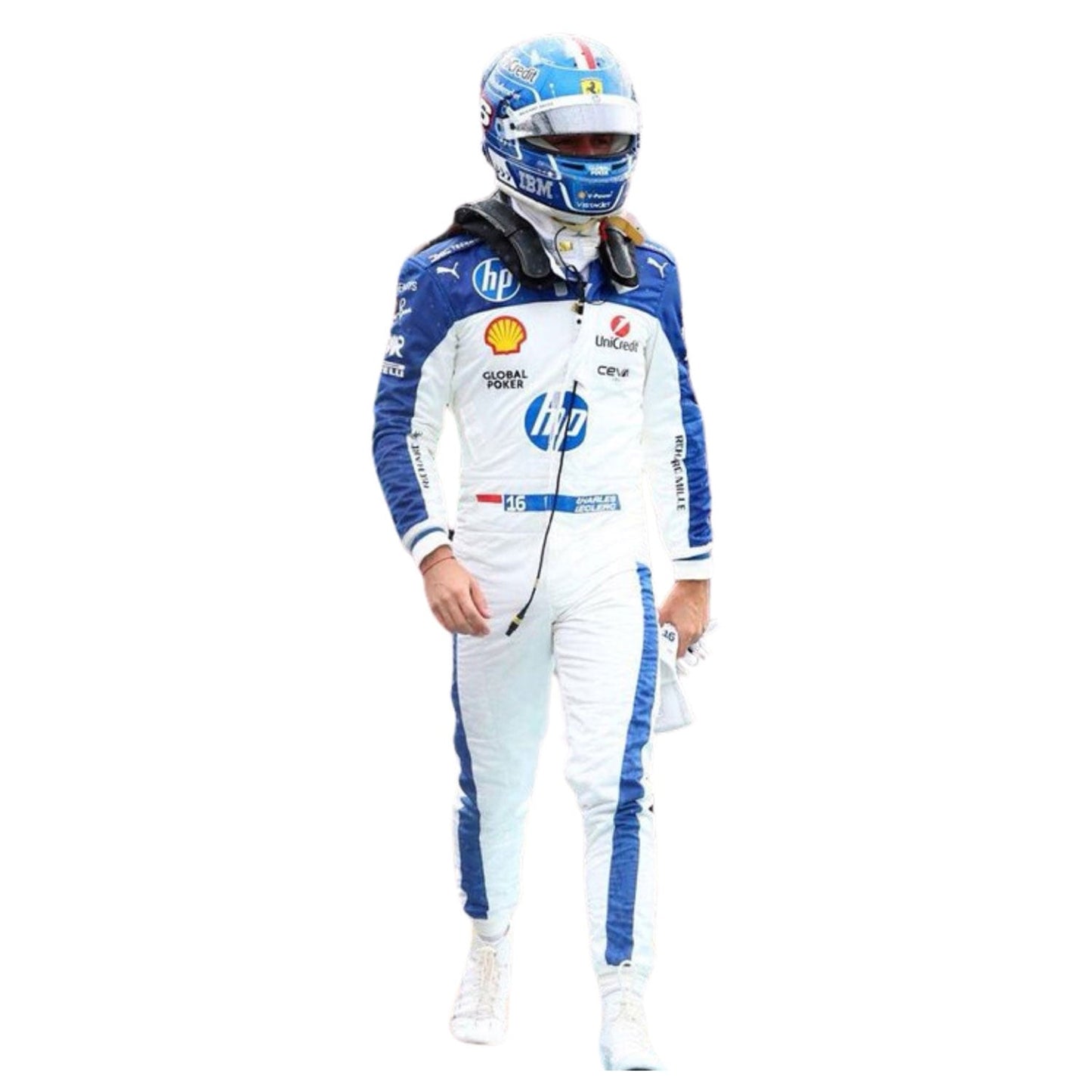 Charles Leclerc F1 Race Replica Ferrari Miami GP Grand Prix Suit Close-Up View