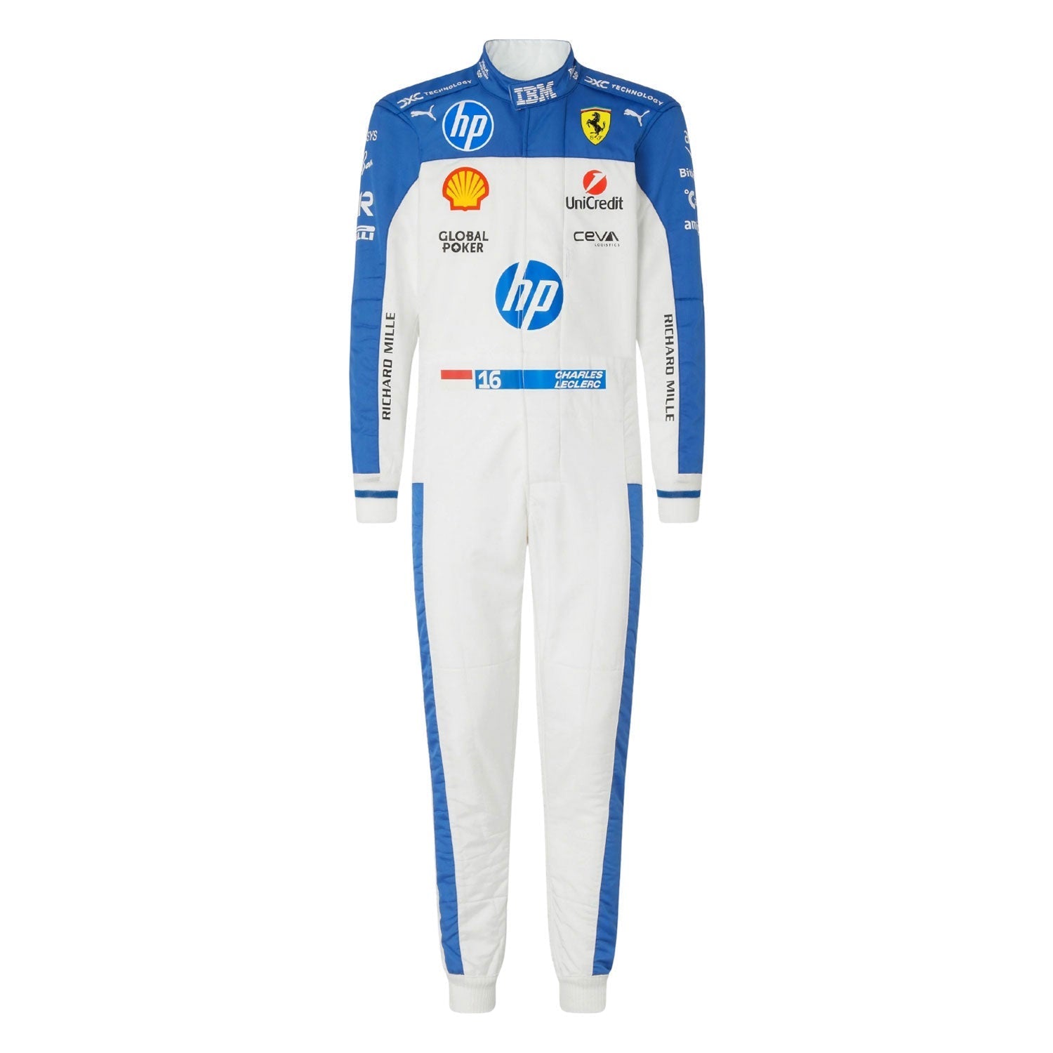 Charles Leclerc F1 Race Replica Ferrari Miami GP Driver Suit Back View