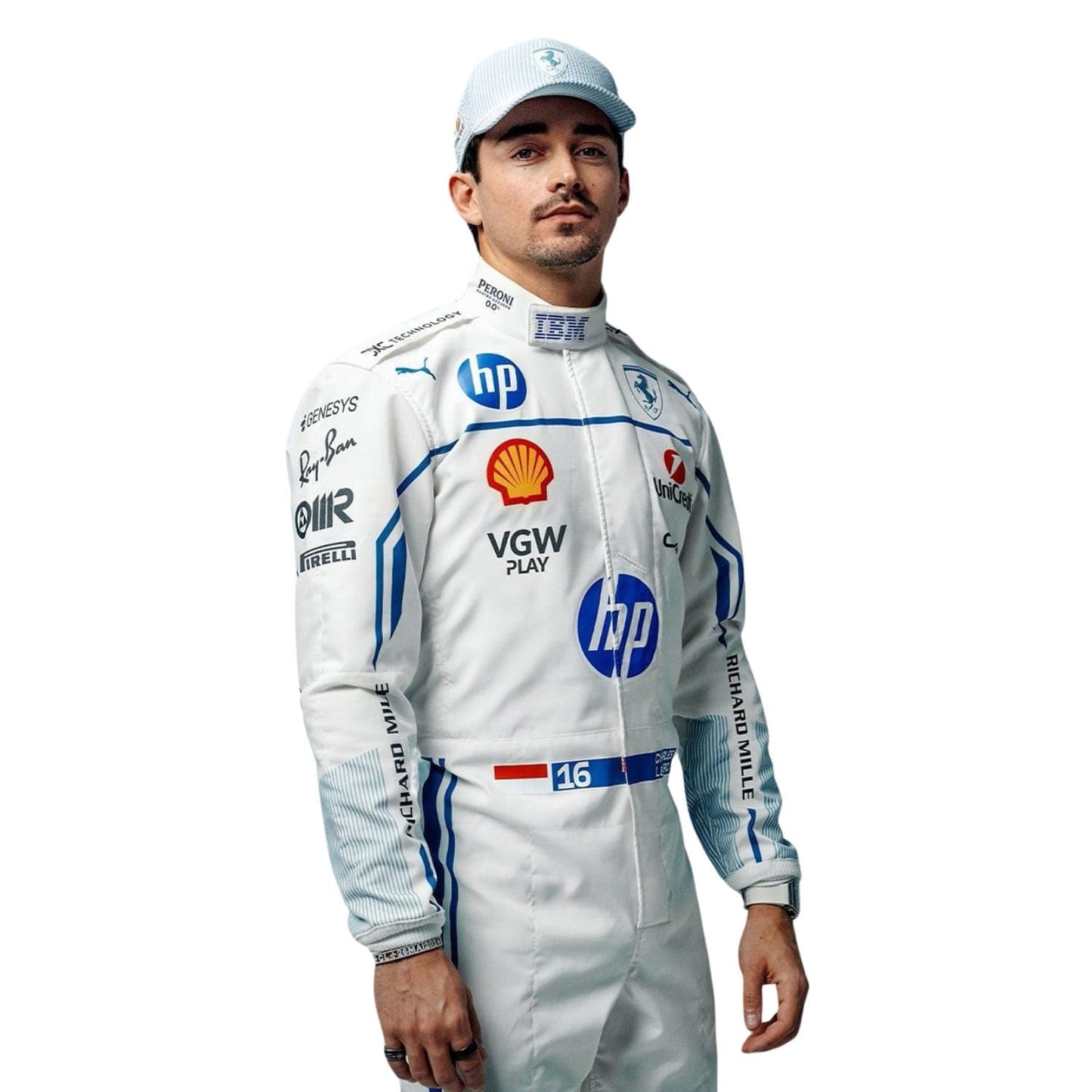 Charles Leclerc F1 Race Ferrari Monaco GP Motorsport Suit Action Shot
