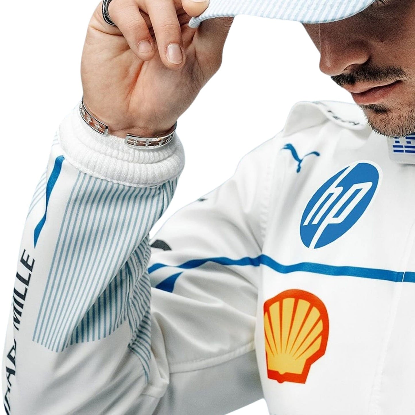 Charles Leclerc F1 Race Ferrari Monaco GP Grand Prix Suit Close-Up View