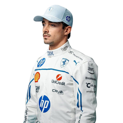 Charles Leclerc F1 Race Ferrari Monaco GP Grand Prix Suit Side View