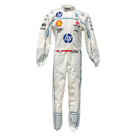 Charles Leclerc F1 Race Ferrari Monaco GP Motorsport Suit Front View