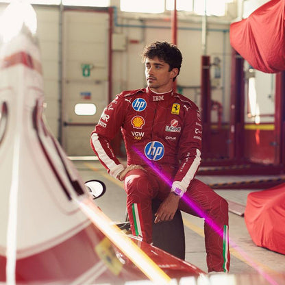 Charles Leclerc F1 Race Ferrari Monza GP Grand Prix Suit Action Shot