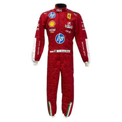 Charles Leclerc F1 Race Ferrari Monza GP Grand Prix Suit Detail View