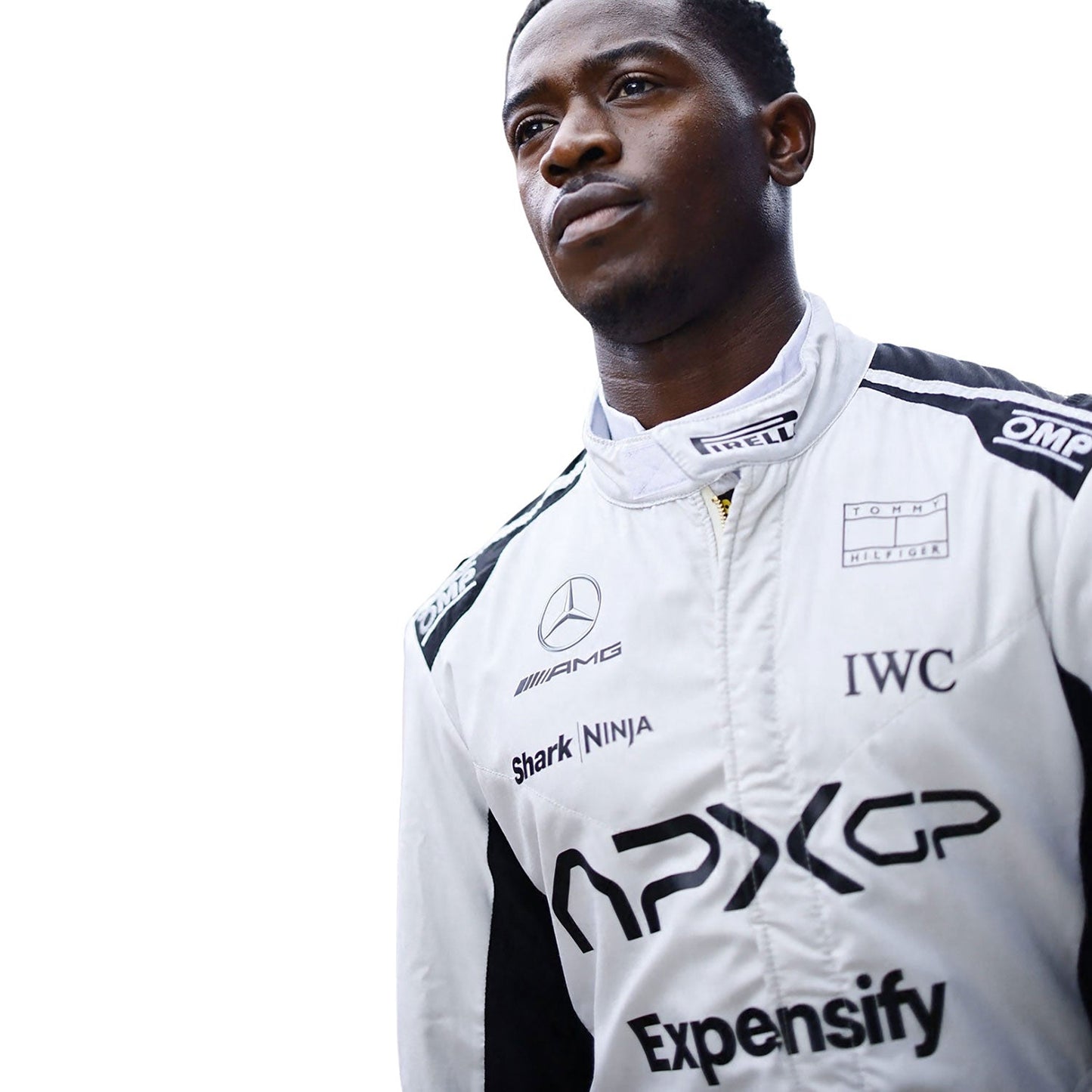 Joshua Pearce (Damson Idris) F1 The Movie Racing APXGP Grand Prix Suit Side View