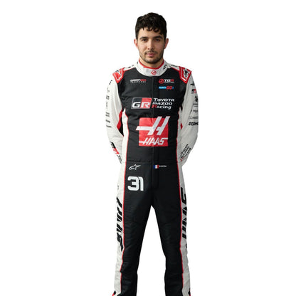 Esteban Ocon F1 Race Haas Grand Prix Suit Front View