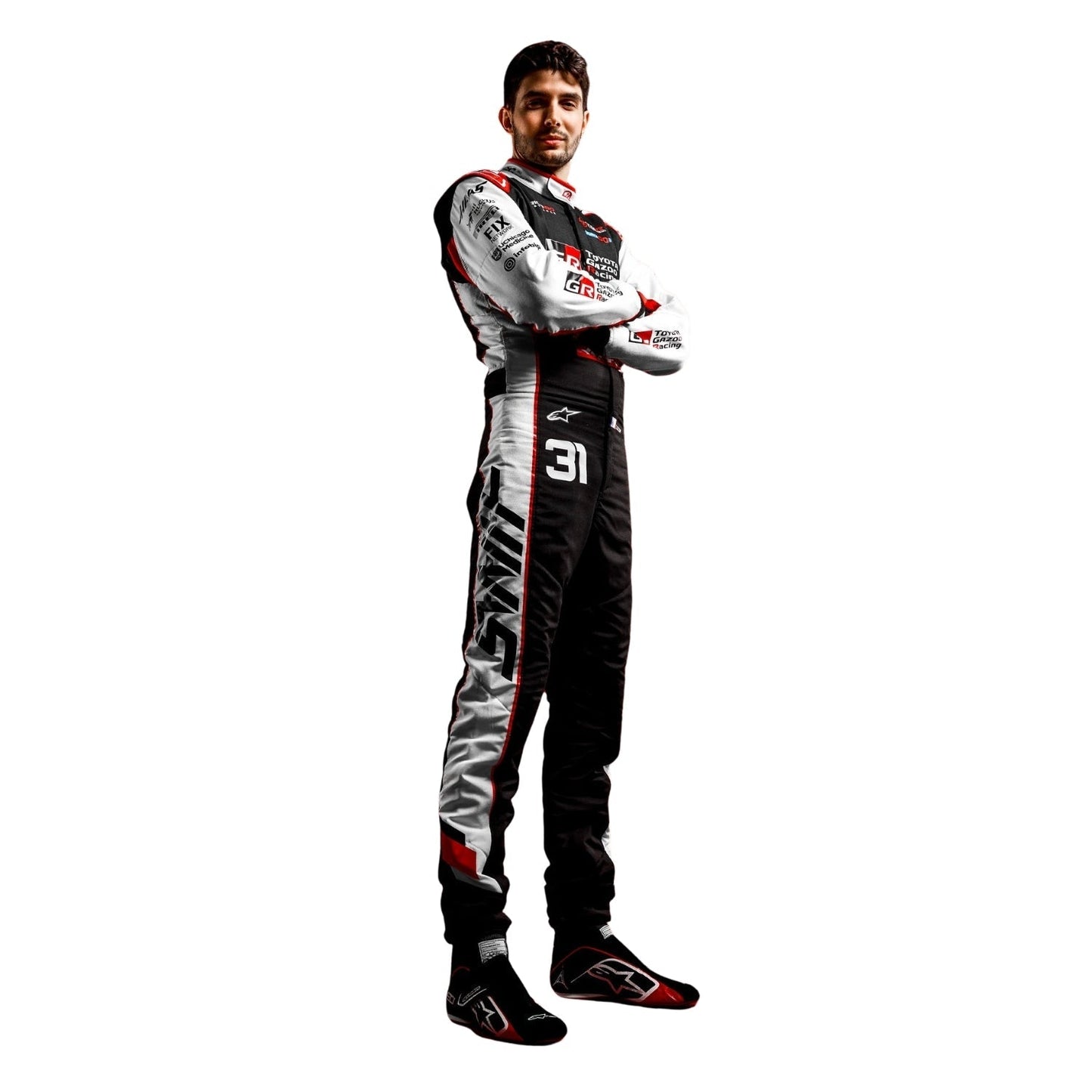 Esteban Ocon F1 Race Haas Driver Suit Full View