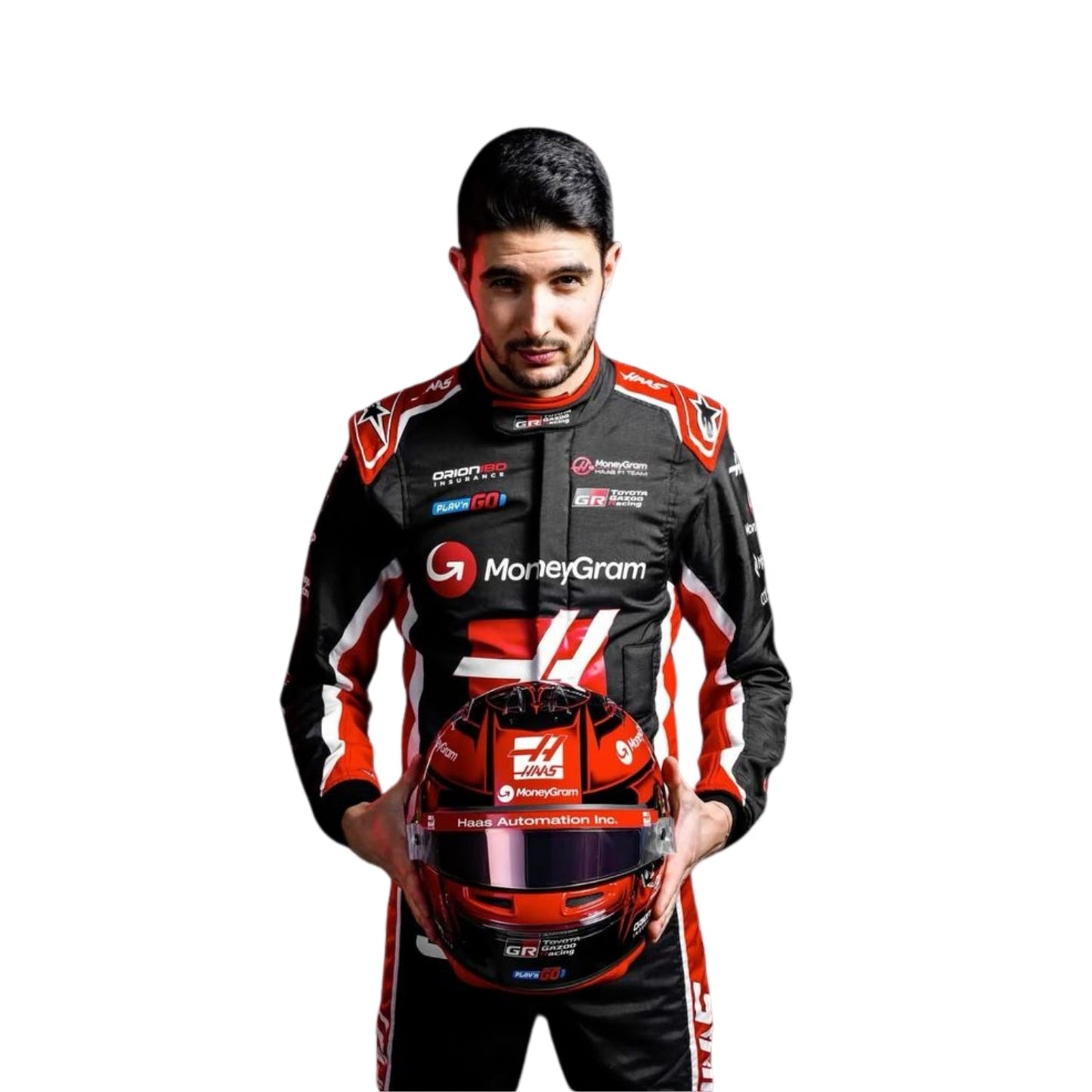 Esteban Ocon F1 Race Replica Haas Grand Prix Suit Front View