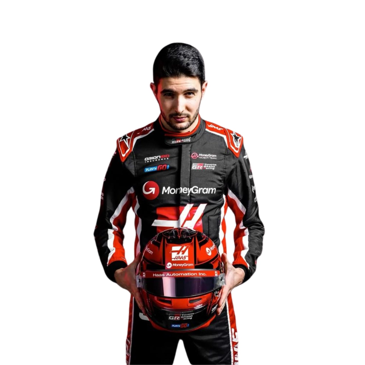 Esteban Ocon F1 Race Replica Haas Grand Prix Suit Front View