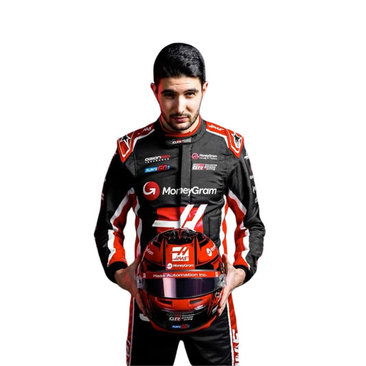 Esteban Ocon F1 Race Replica Haas Grand Prix Suit Front View