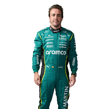 Fernando Alonso F1 Race Replica Aston Martin Grand Prix Suit Front View