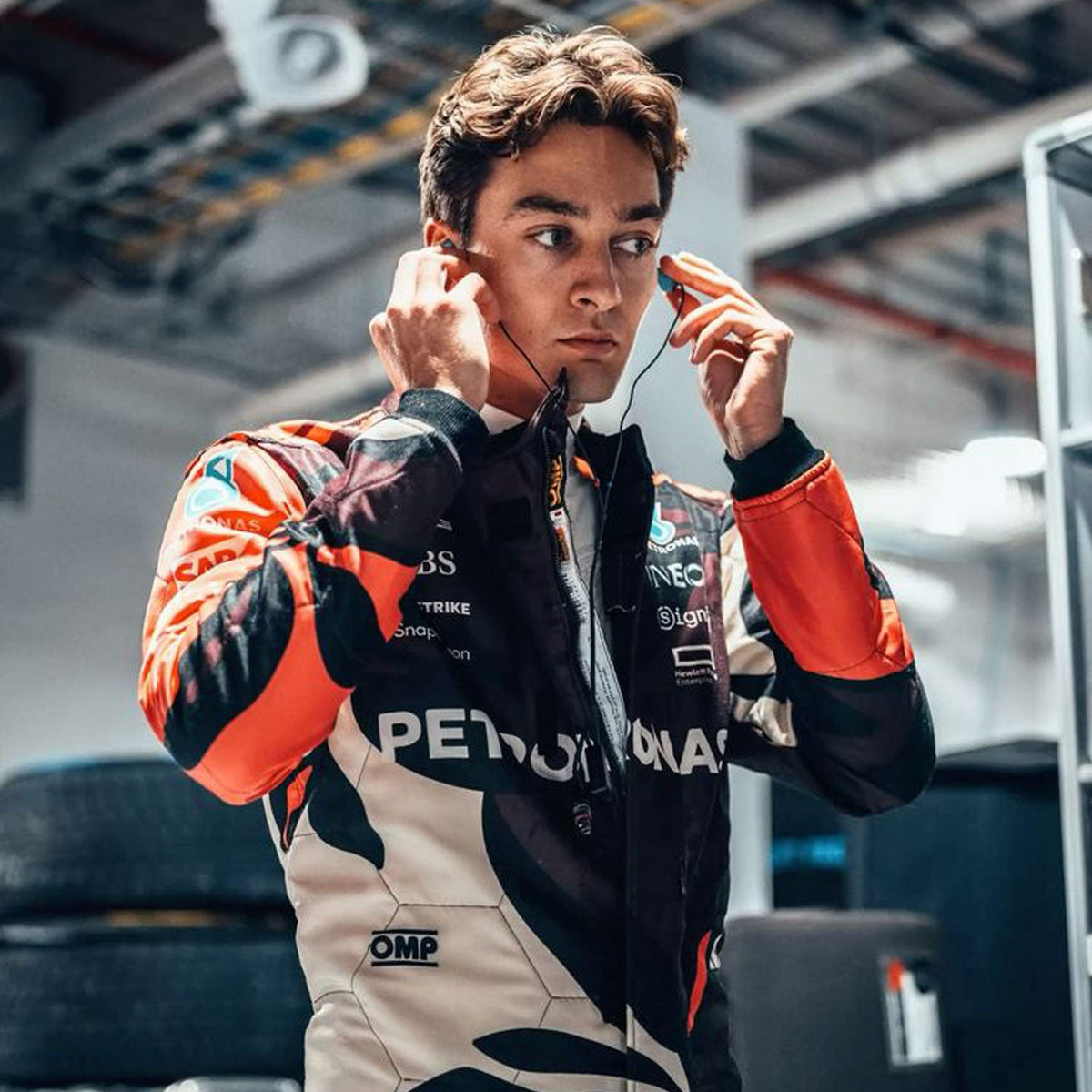 George Russell F1 Race Replica Mercedes Miami GP Grand Prix Suit Close View