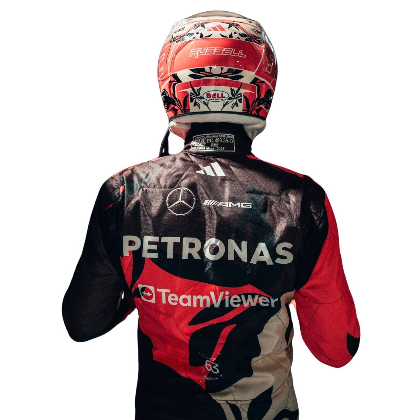 George Russell F1 Race Replica Mercedes Miami GP Grand Prix Suit Side View