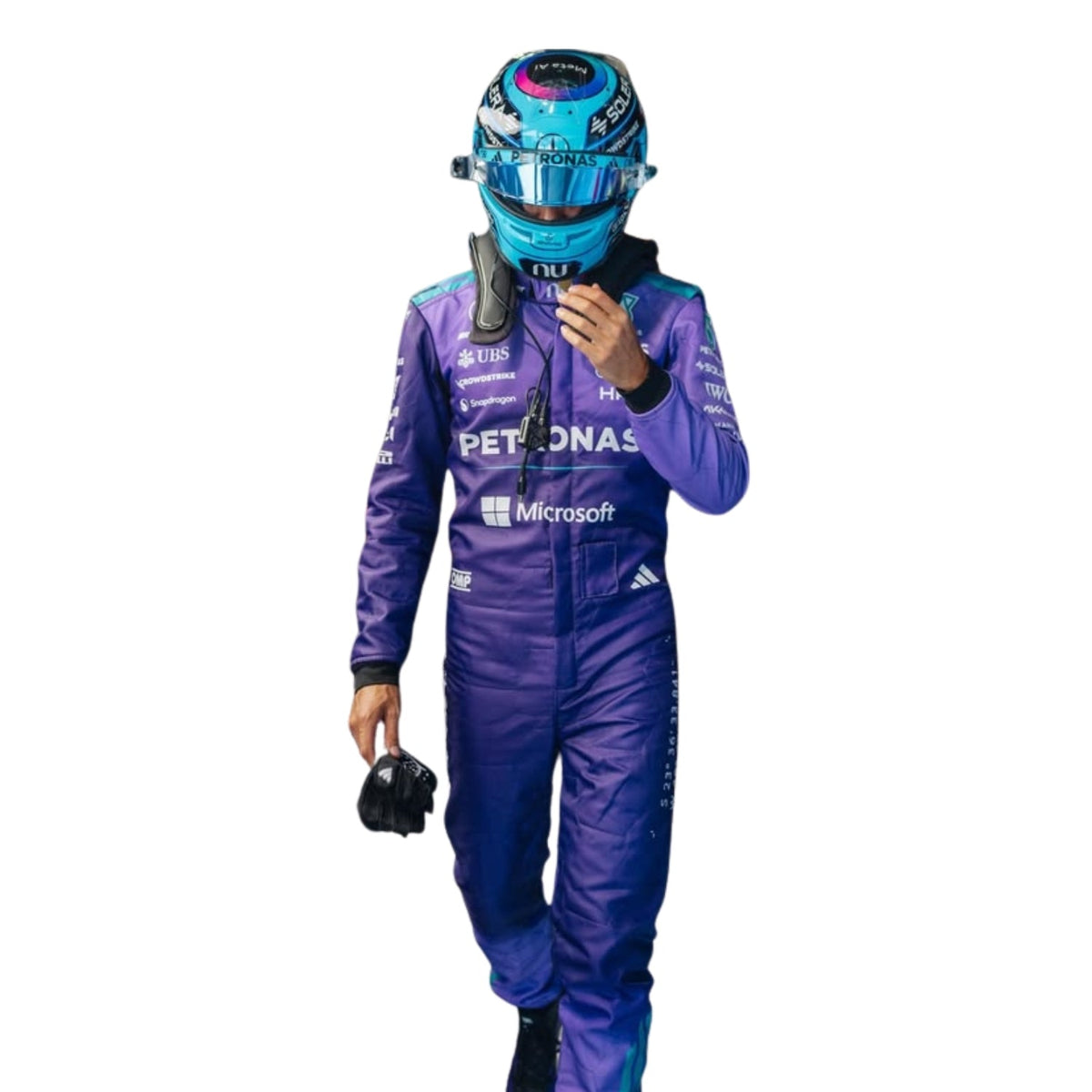 George Russell F1 Race Mercedes Miami GP Motorsport Suit Close View