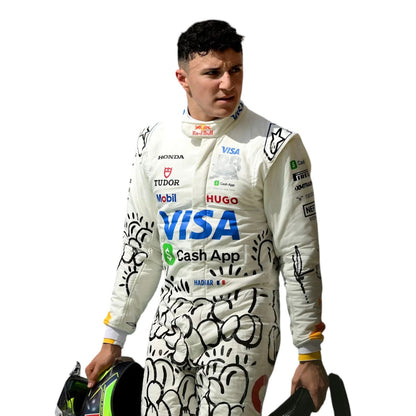 Isack Hadjar F1 Race VCARB British GP Grand Prix Suit Front View