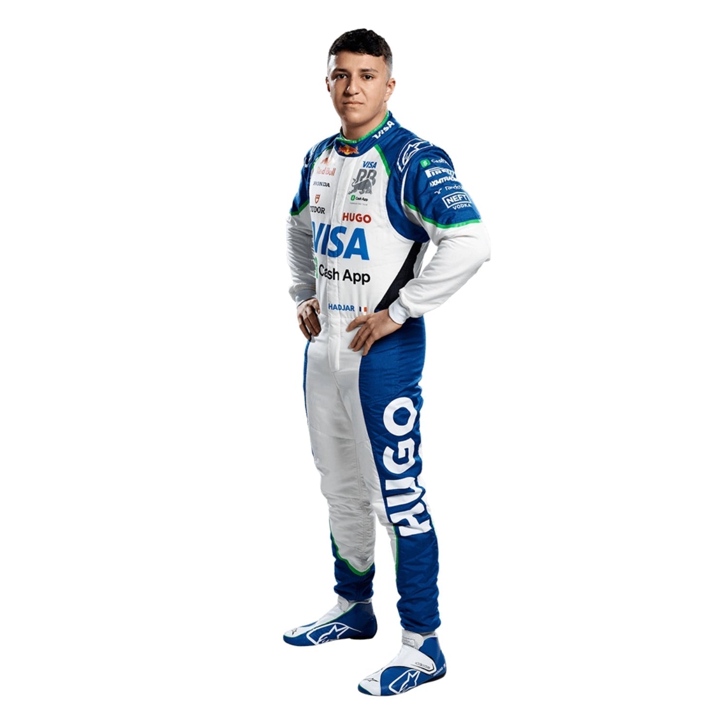 Isack Hadjar F1 Race Replica VCARB Driver Suit Front View
