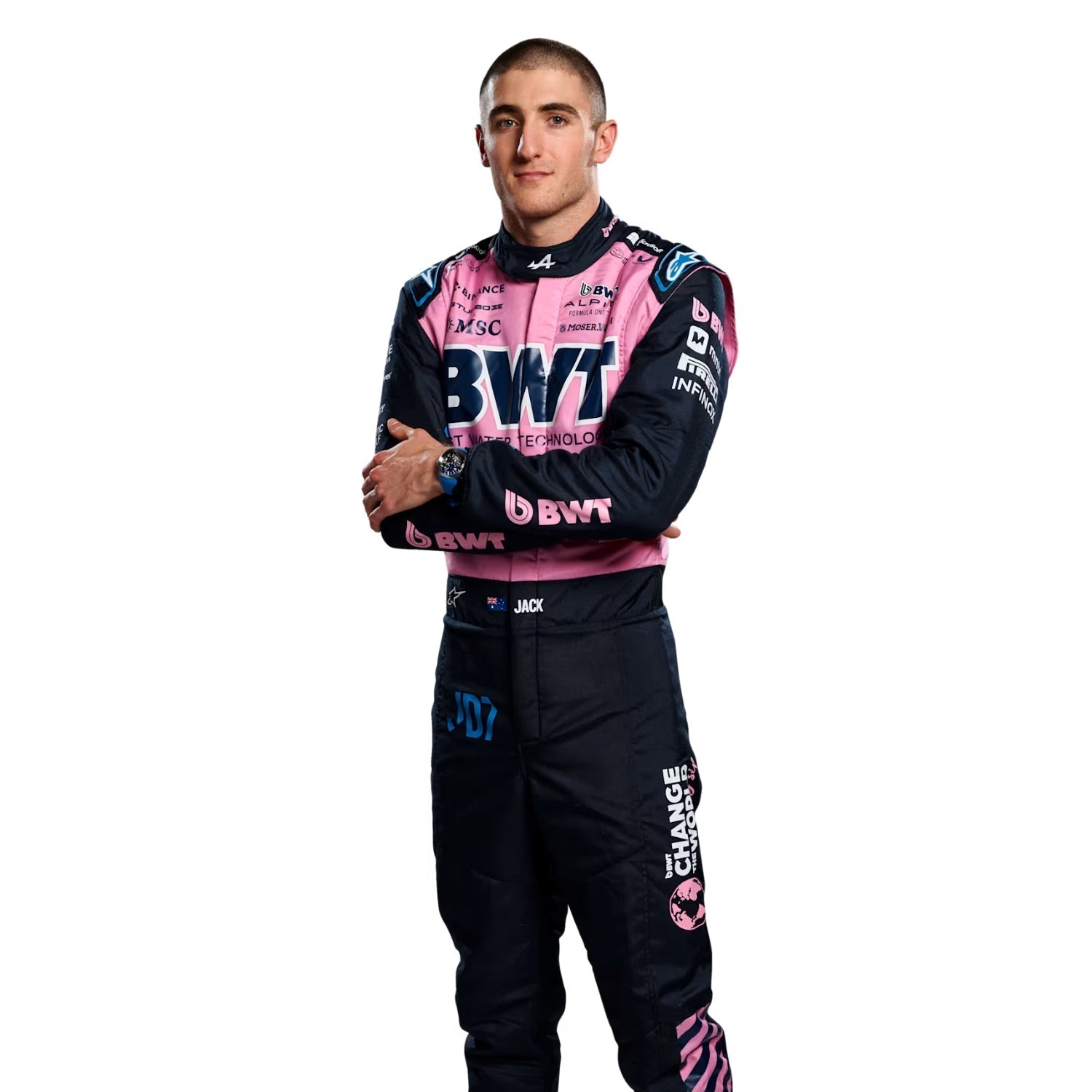 Jack Doohan F1 Race Alpine Motorsport Suit Front View