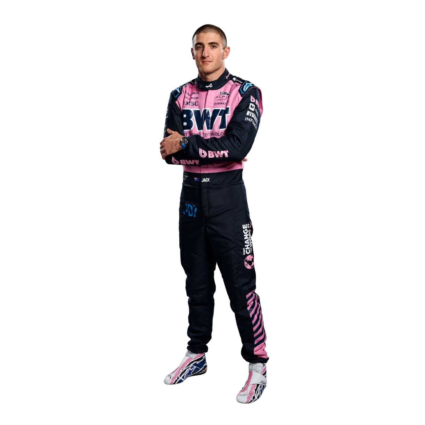 Jack Doohan F1 Race Alpine Grand Prix Suit Close-Up View