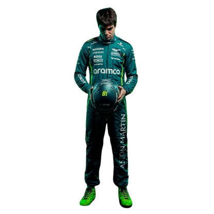 Lance Stroll F1 Race Aston Martin Motorsport Suit Detail View