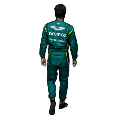 Lance Stroll F1 Race Replica Aston Martin Motorsport Suit Back View