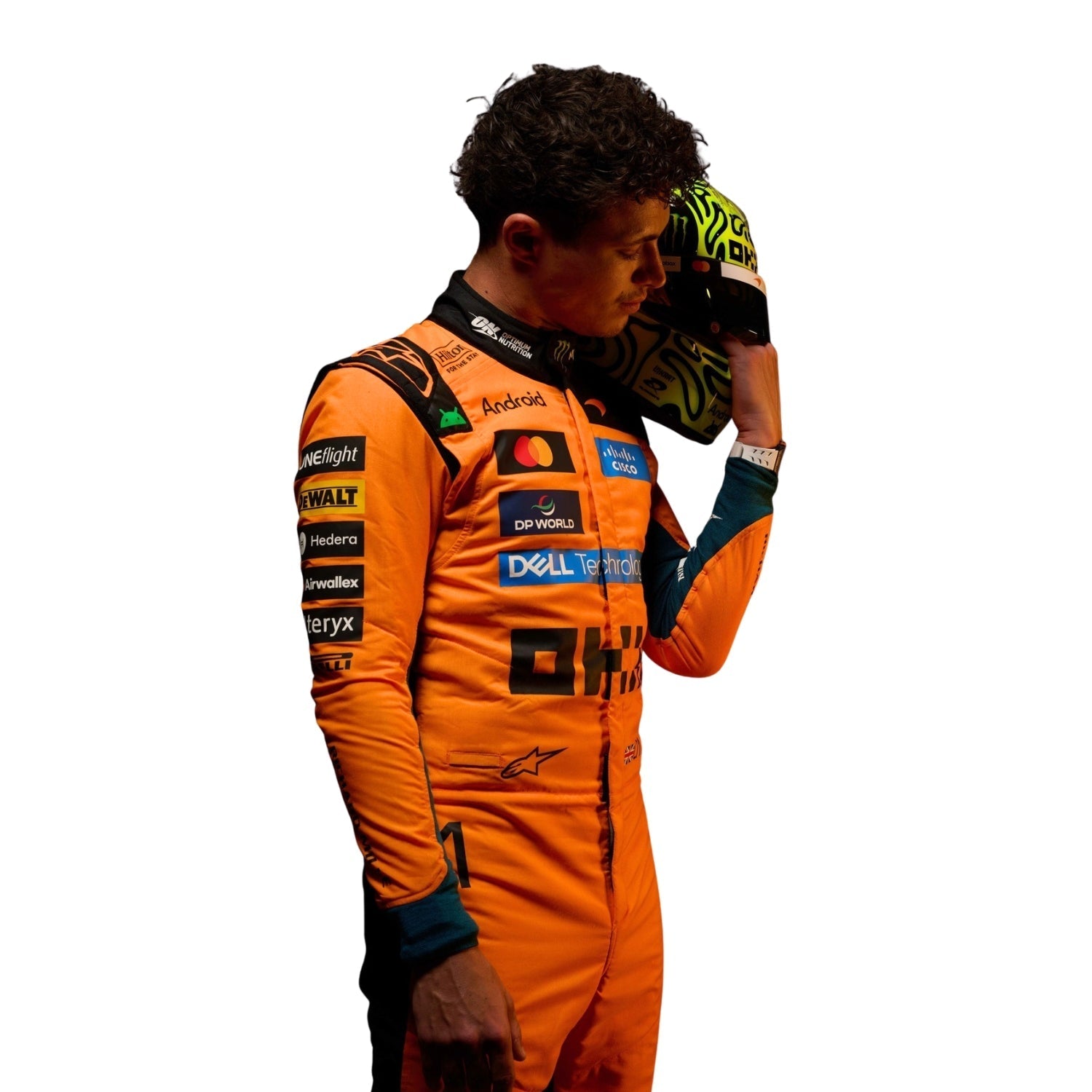 Lando Norris F1 Race McLaren Motorsport Suit Detail View