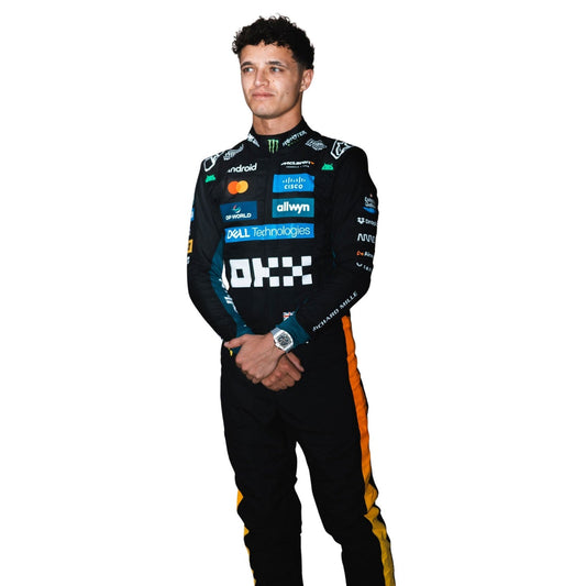 Lando Norris F1 Race McLaren Abu Dhabi GP Grand Prix Suit Close View
