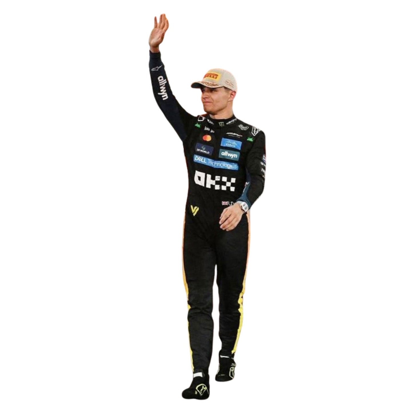 Lando Norris F1 Race McLaren Abu Dhabi GP Grand Prix Suit Fit View