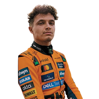 Lando Norris F1 Race Replica McLaren Driver Suit Side View
