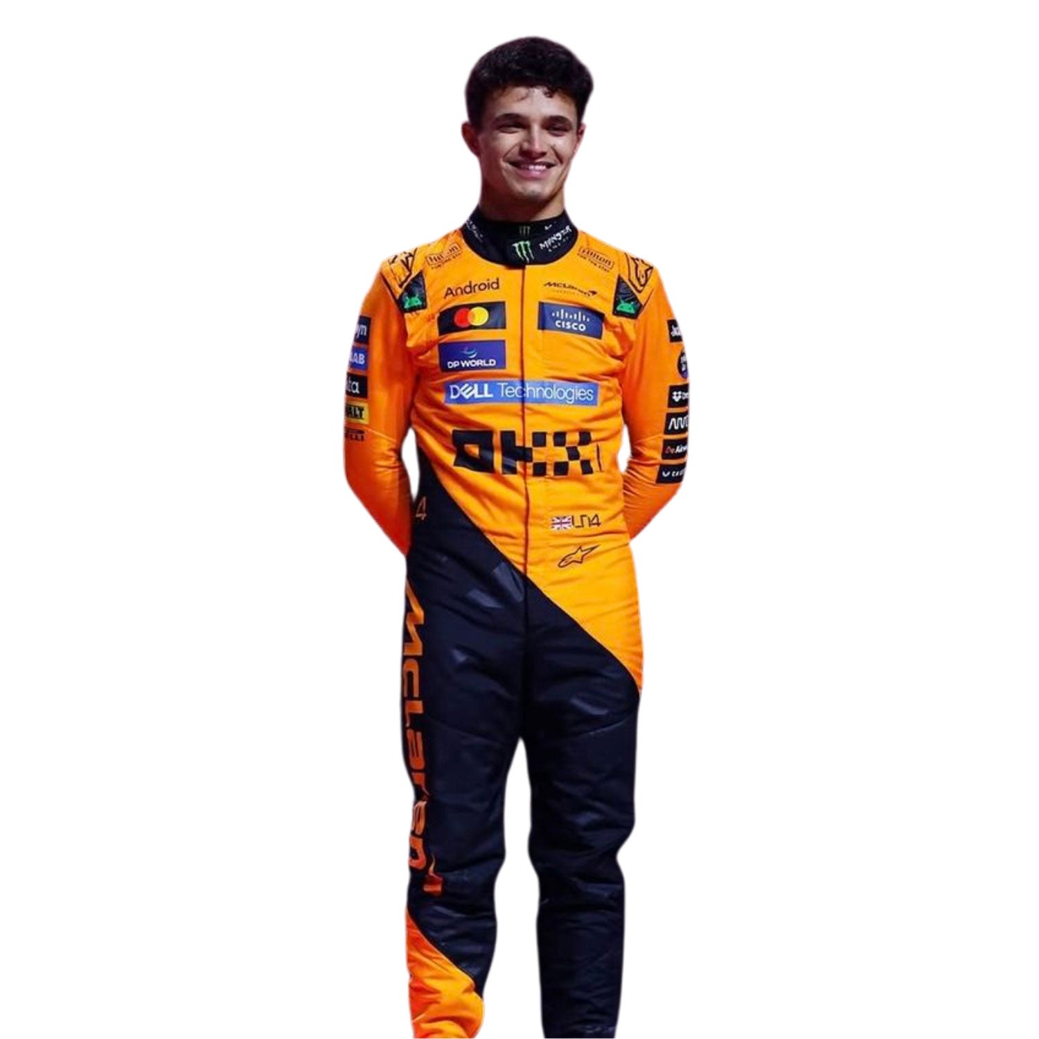 Lando Norris F1 Race Replica McLaren Grand Prix Suit Action Shot