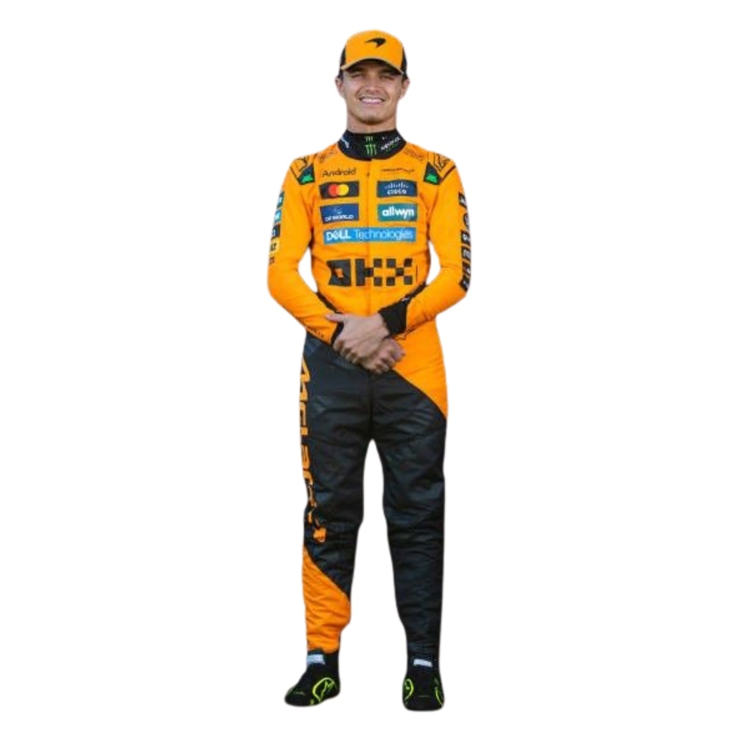 Lando Norris F1 Race Replica McLaren Motorsport Suit Close-Up View