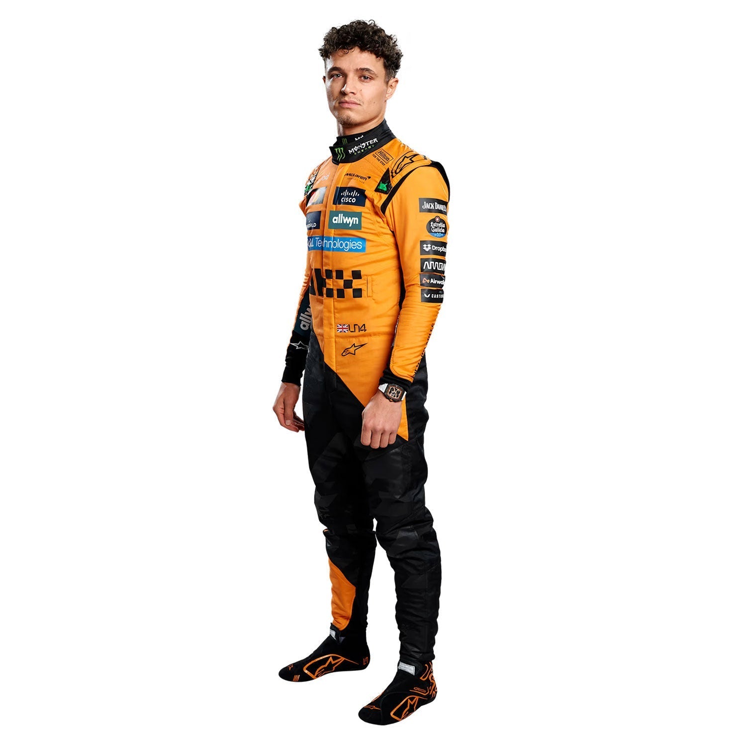 Lando Norris F1 Race Replica McLaren Grand Prix Suit Front View