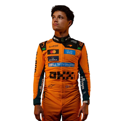 Lando Norris F1 Race McLaren Motorsport Suit Action Shot