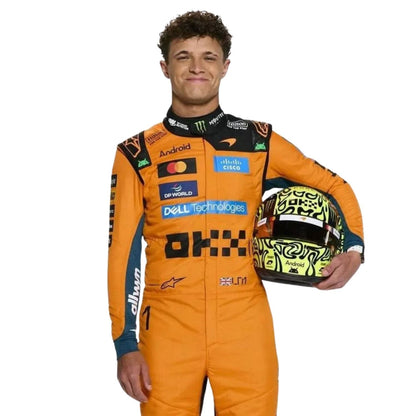 Lando Norris F1 Race McLaren Grand Prix Suit Side View