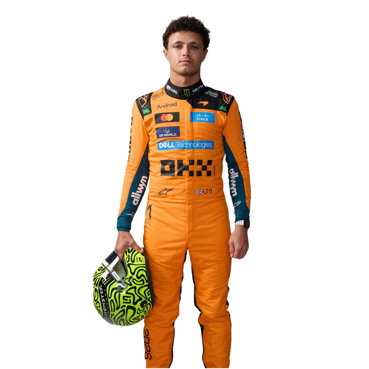 Lando Norris F1 Race McLaren Motorsport Suit Front View