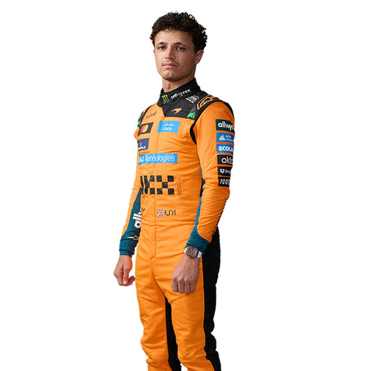 Lando Norris F1 Race McLaren Motorsport Suit Front View