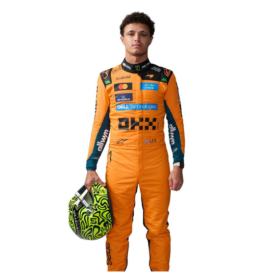 Lando Norris F1 Race McLaren Driver Suit Back View