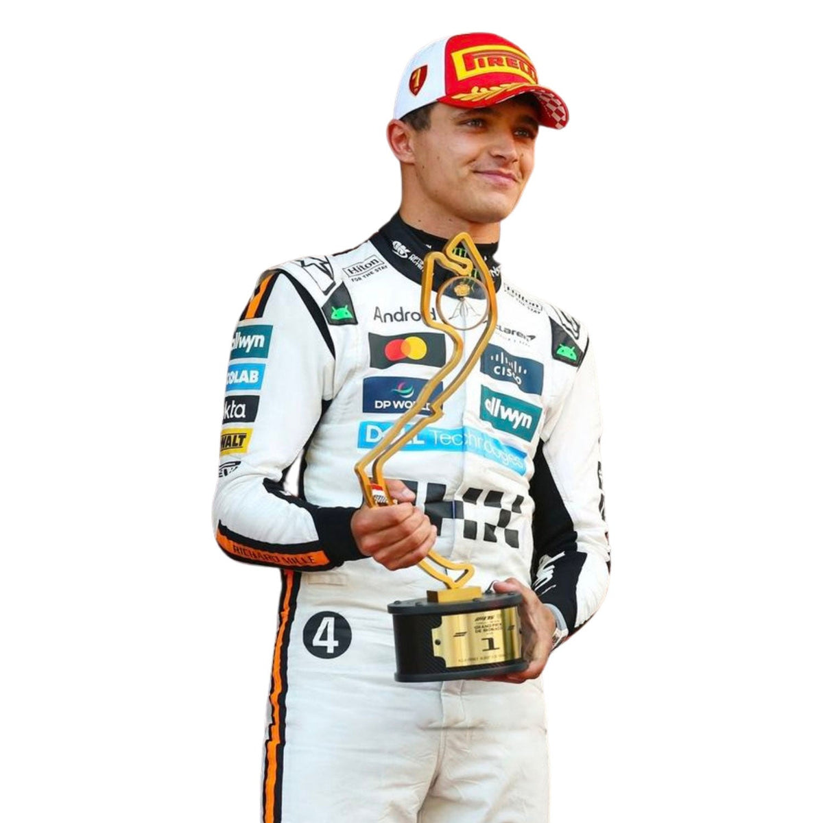 Lando Norris F1 Race McLaren Monaco GP Grand Prix Suit Close-Up View